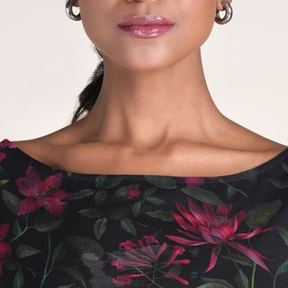 ELAINA TOP IN BLUSH WILD PRINT