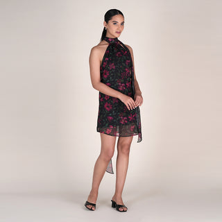 AURORA DRESS IN BLUSH WILD PRINT